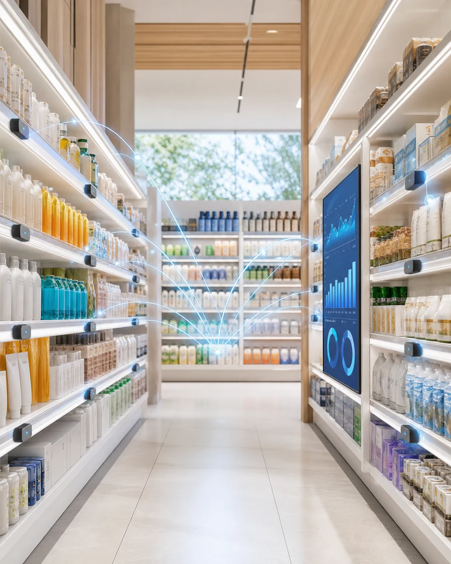Connected retail shelves with intelligent analytics