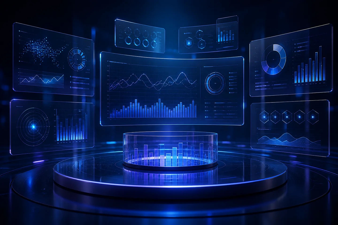 Modern retail analytics dashboard visualization